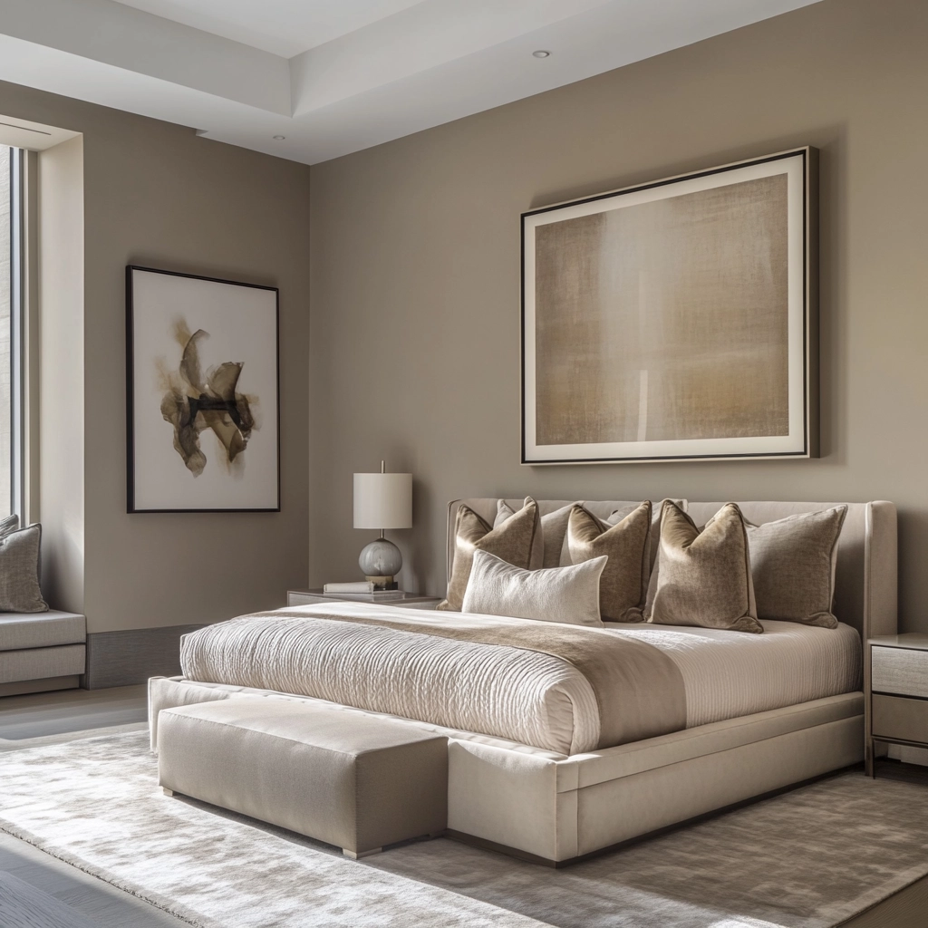 modern beige bedroom 49