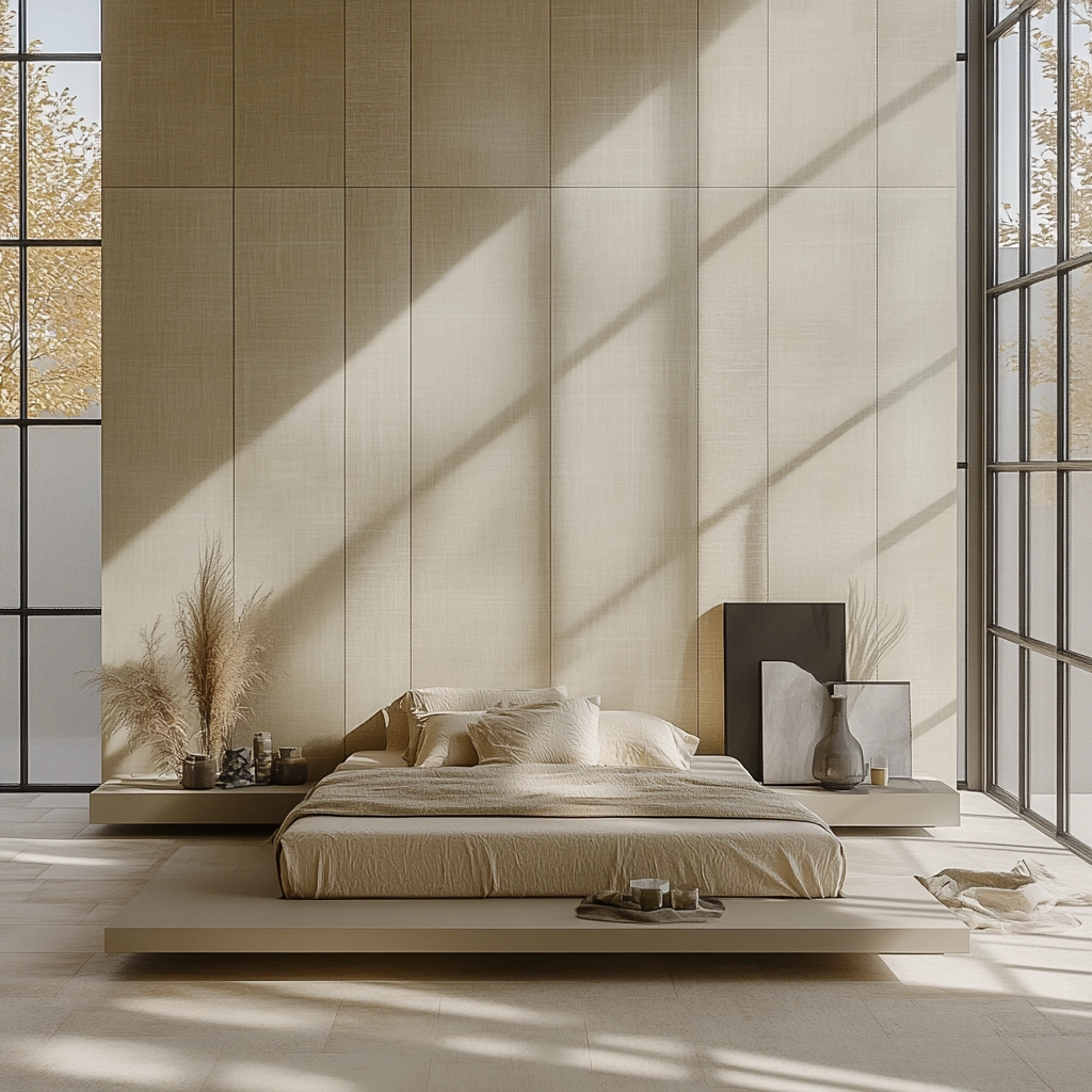 modern beige bedroom 53