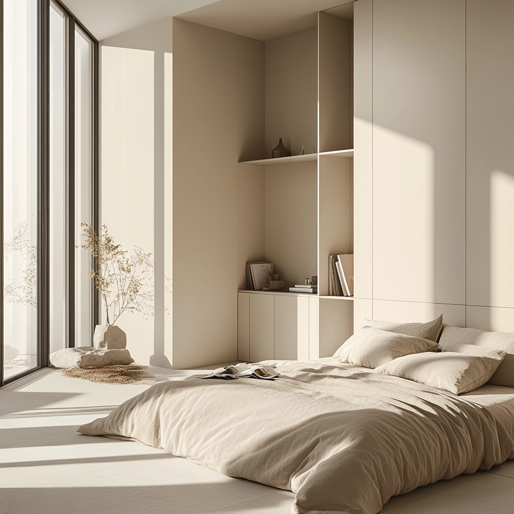 modern beige bedroom 9