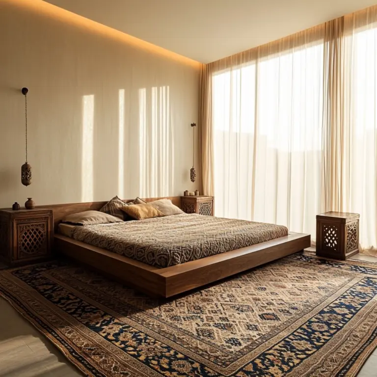 moroccan rug bedroom 1