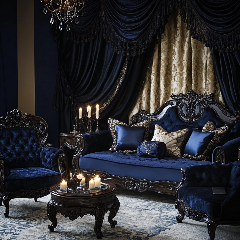 navy blue and beige bedroom 66