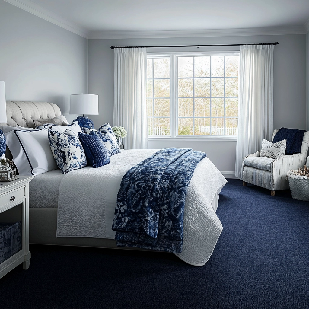 navy carpet bedroom 26
