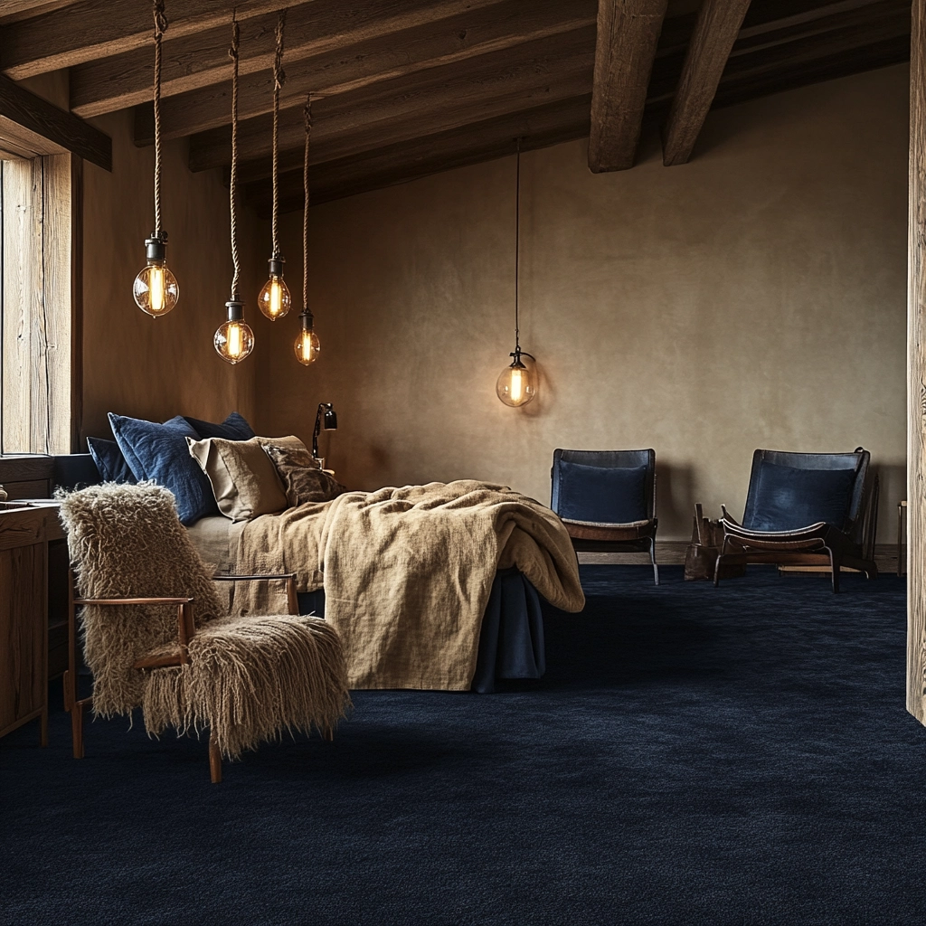 navy carpet bedroom 32