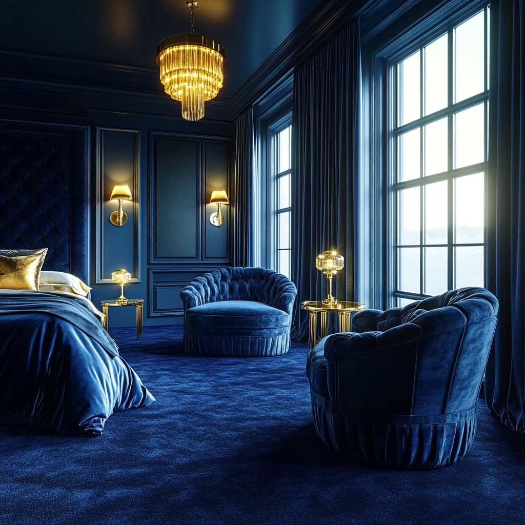 navy carpet bedroom 35