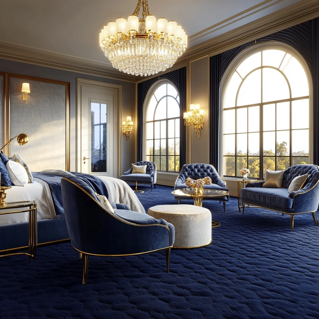 navy carpet bedroom 36