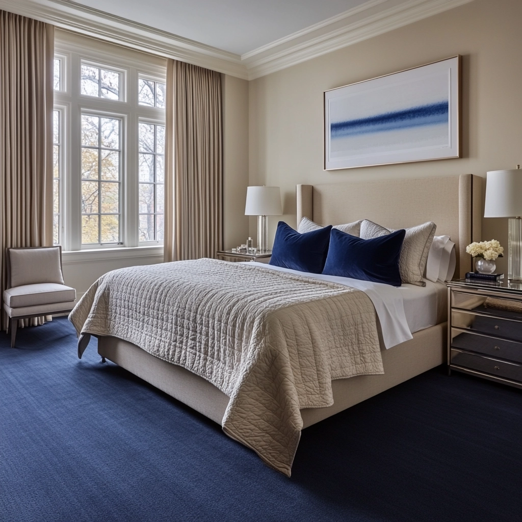 navy carpet bedroom 46