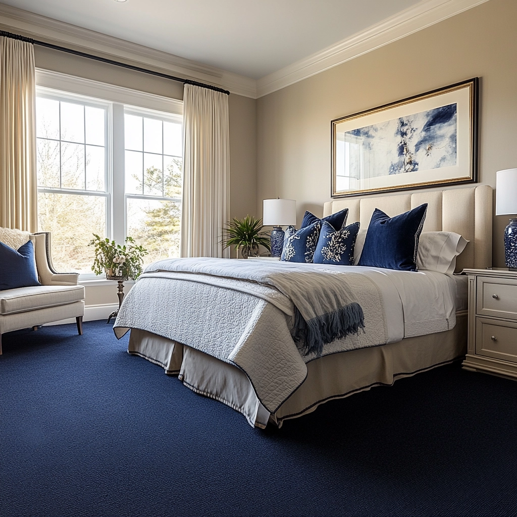 navy carpet bedroom 48