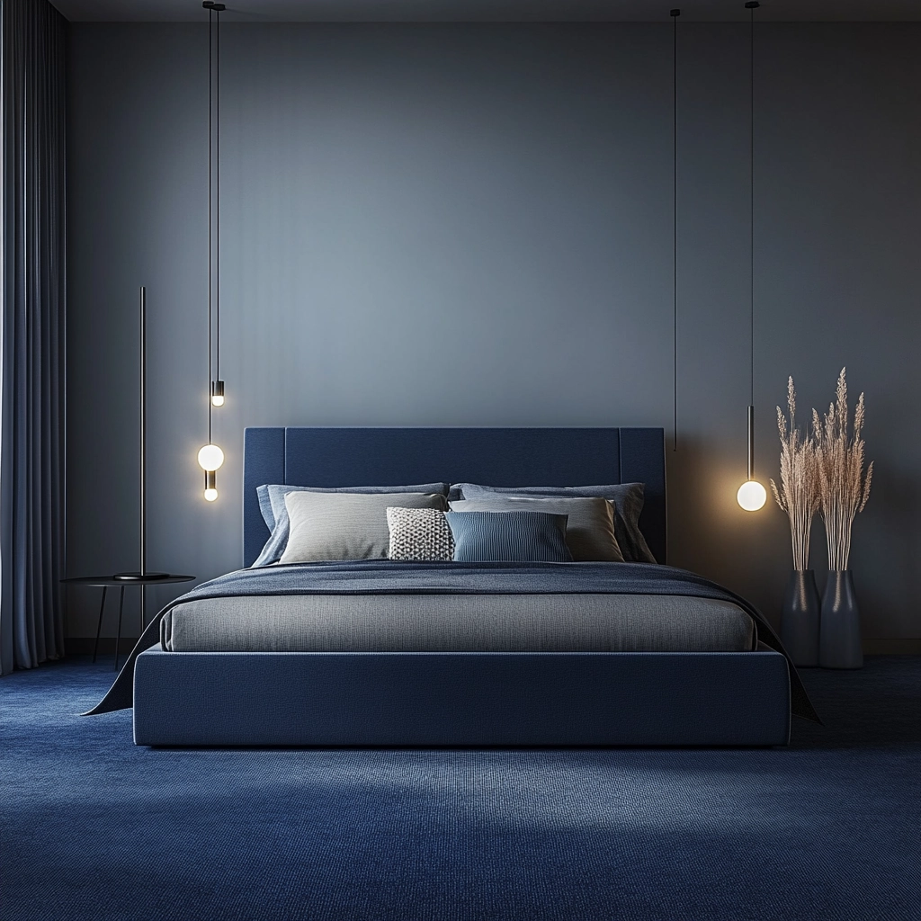 navy carpet bedroom 49