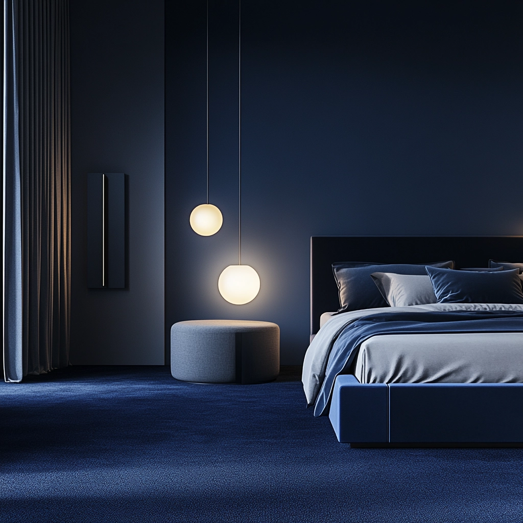 navy carpet bedroom 51