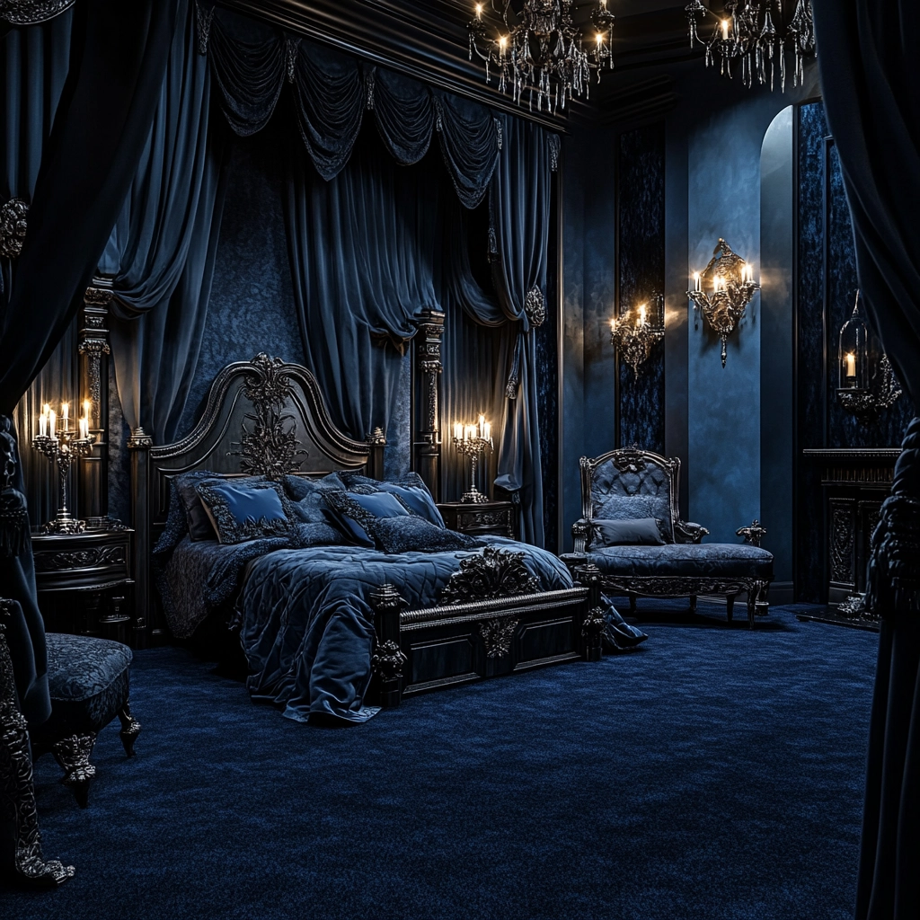 navy carpet bedroom 54