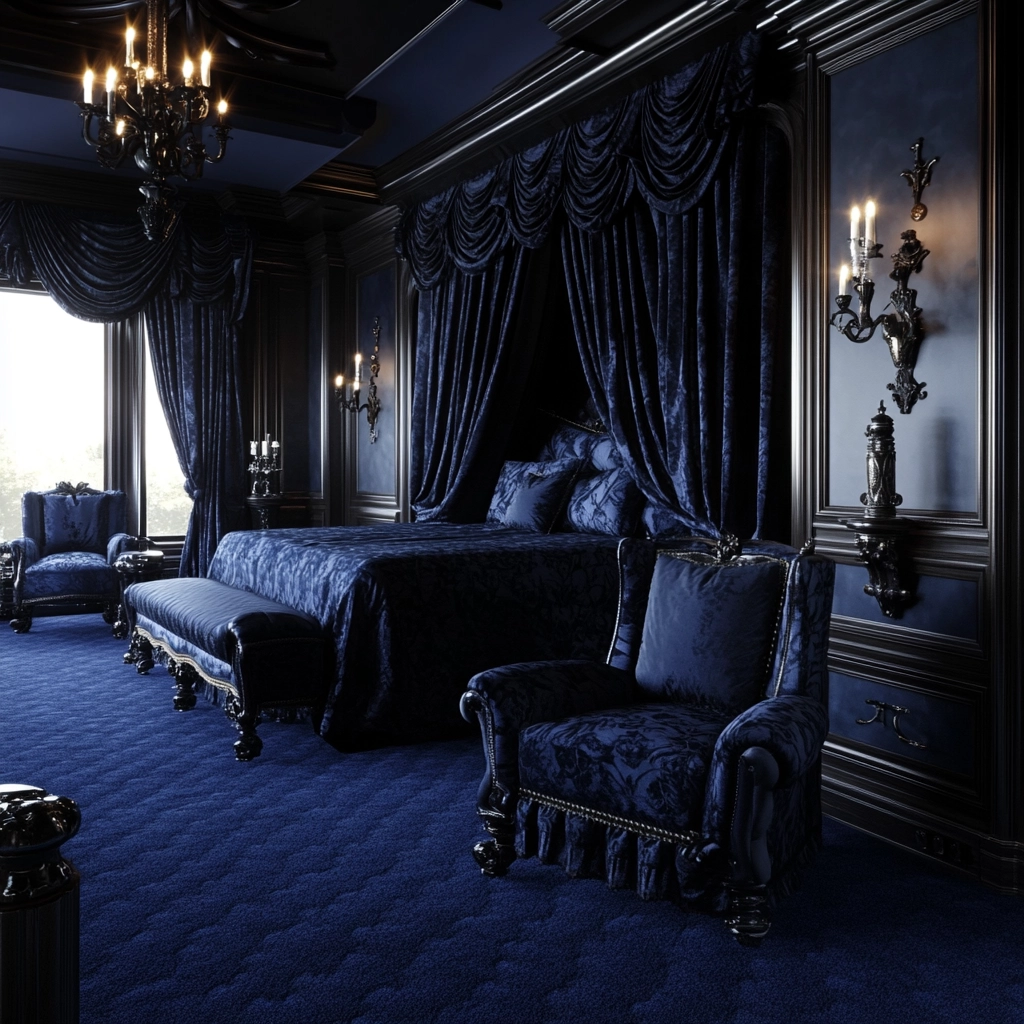 navy carpet bedroom 56