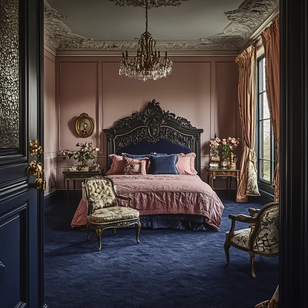navy carpet bedroom 61