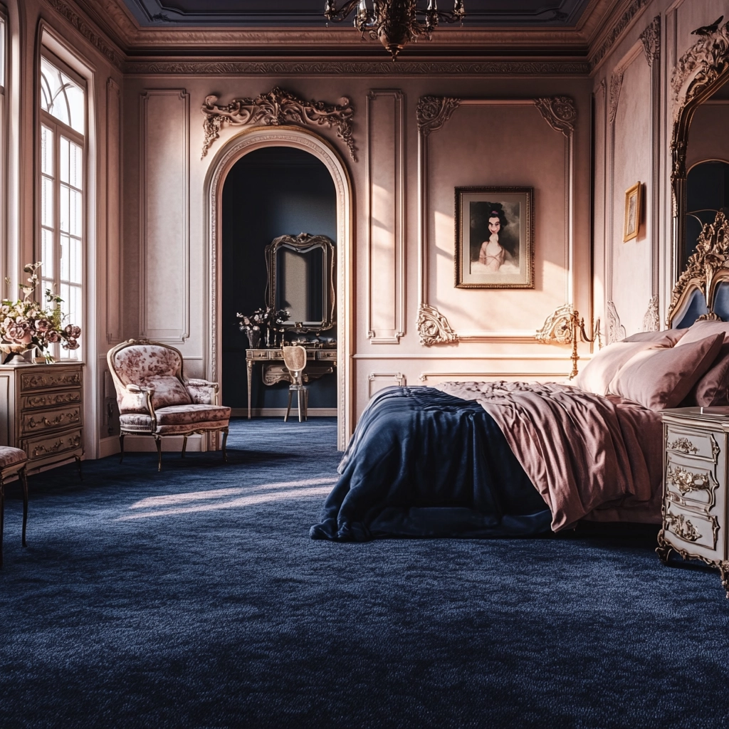 navy carpet bedroom 63