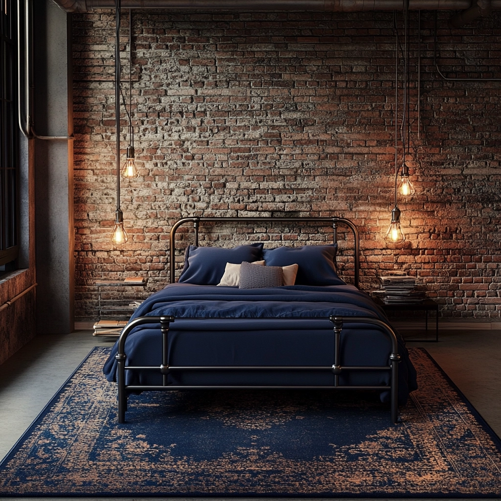 navy rug bedroom 18