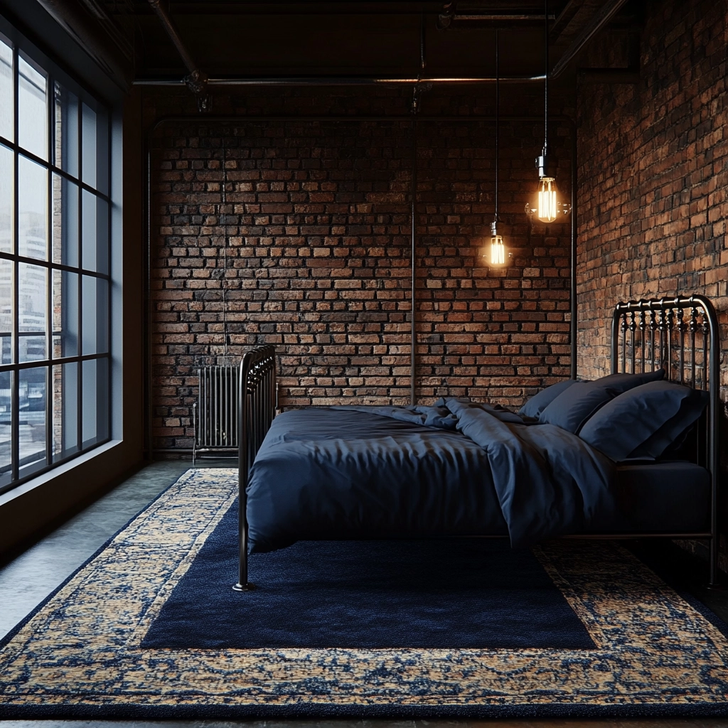 navy rug bedroom 20