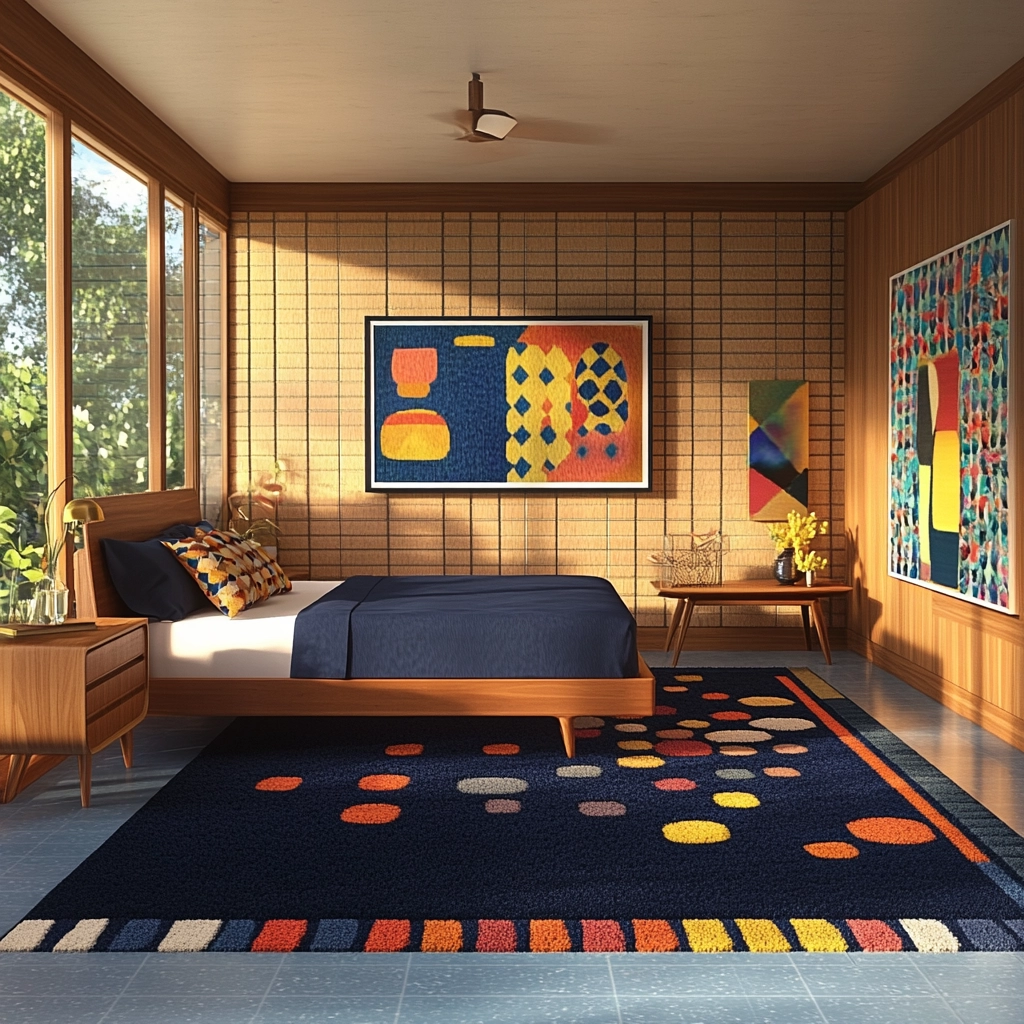 navy rug bedroom 23