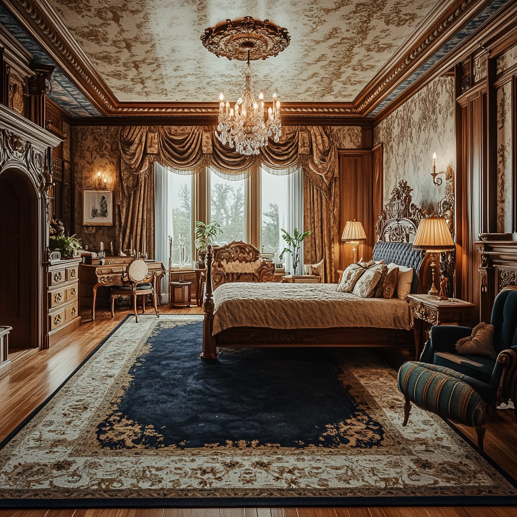navy rug bedroom 30