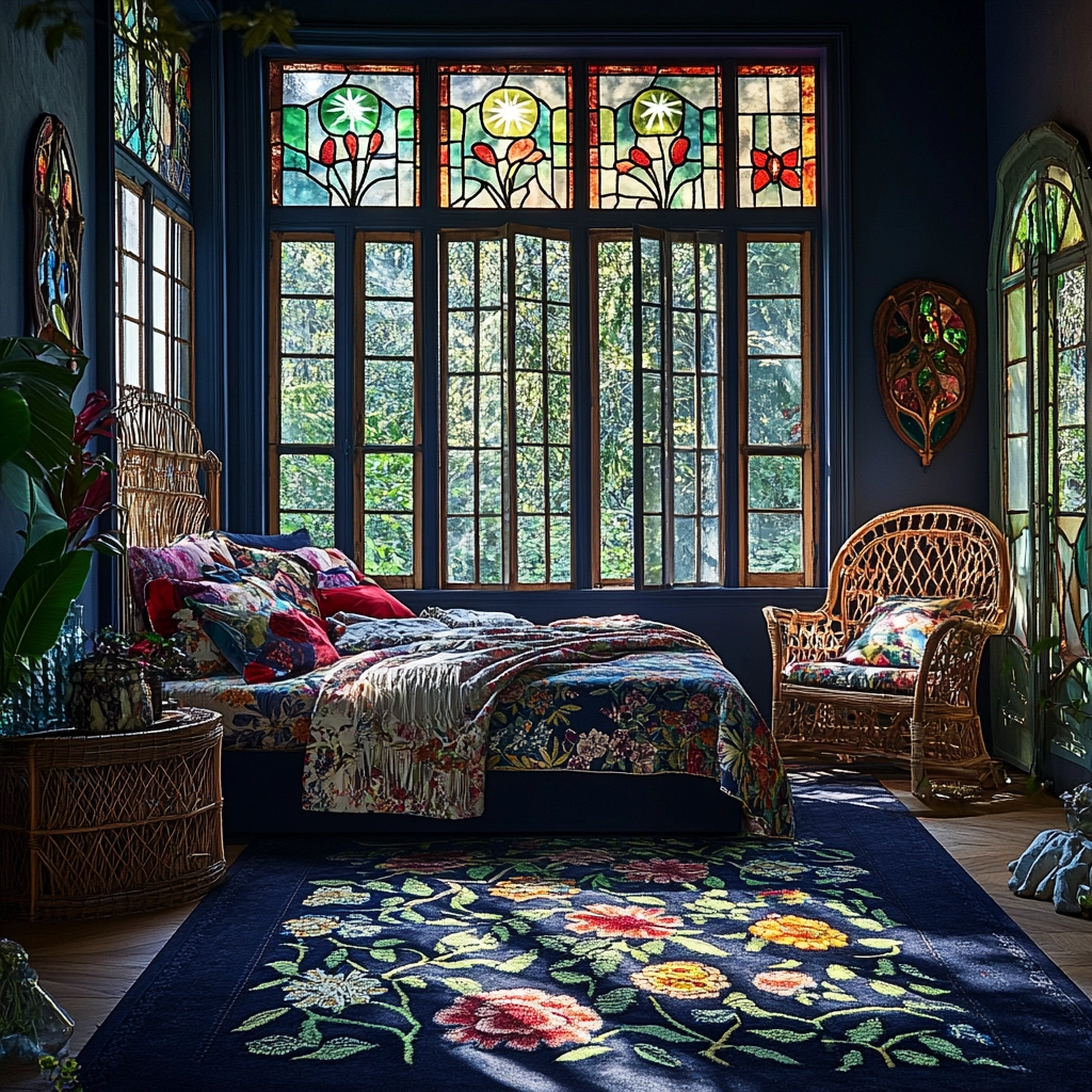 navy rug bedroom 33