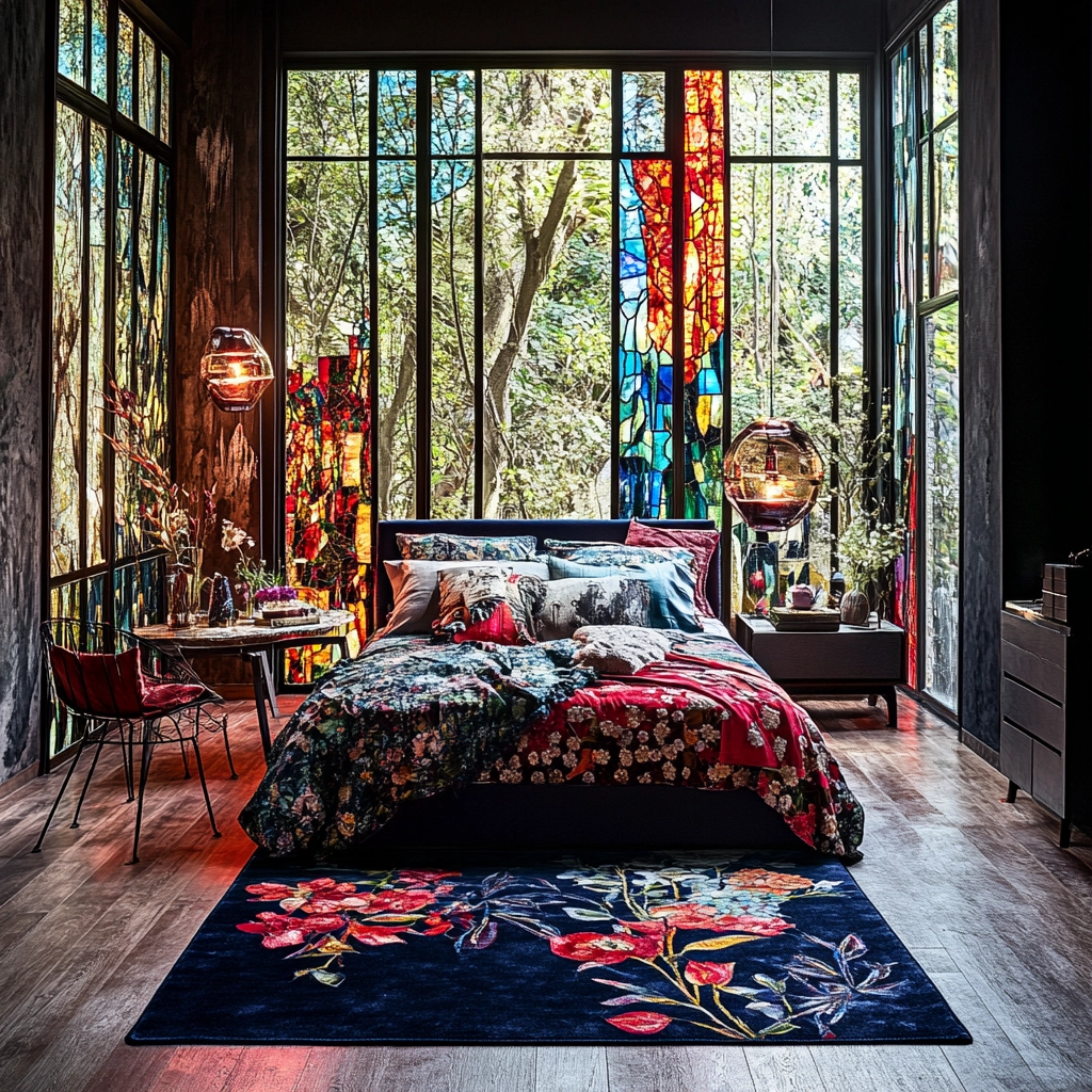 navy rug bedroom 35