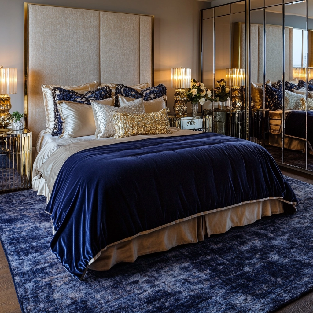 navy rug bedroom 38