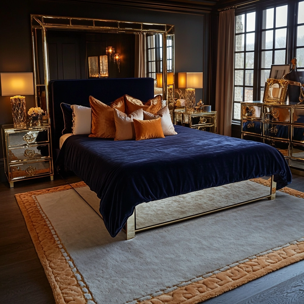 navy rug bedroom 39