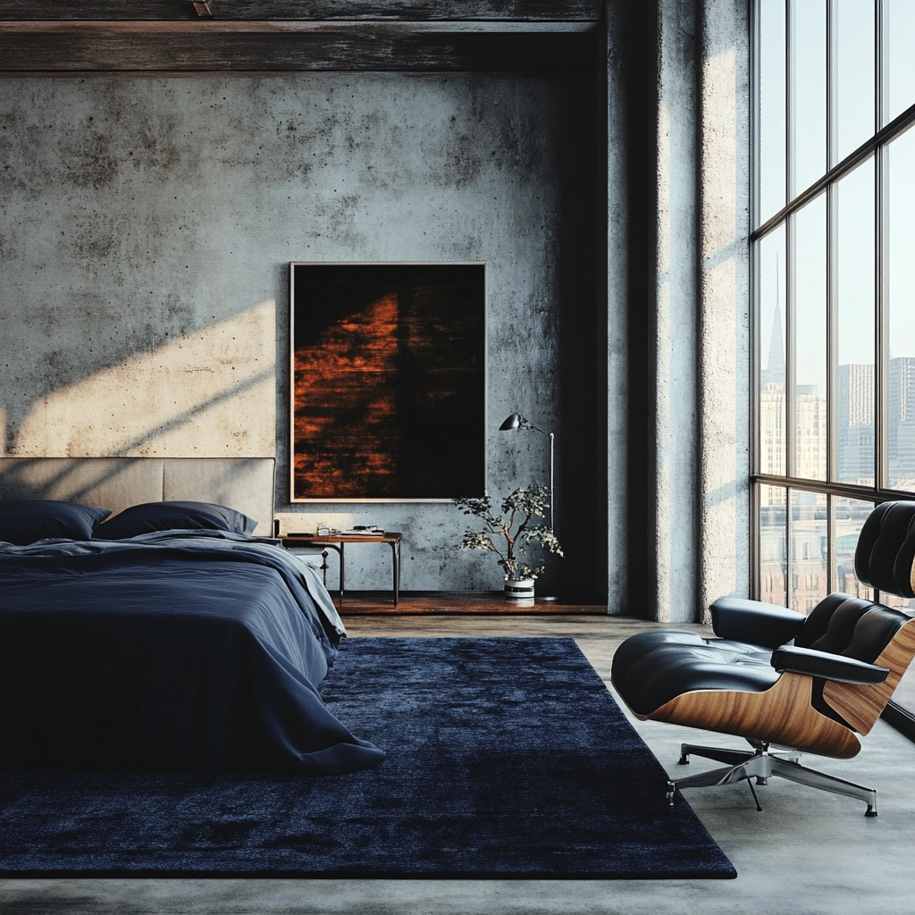 navy rug bedroom 53