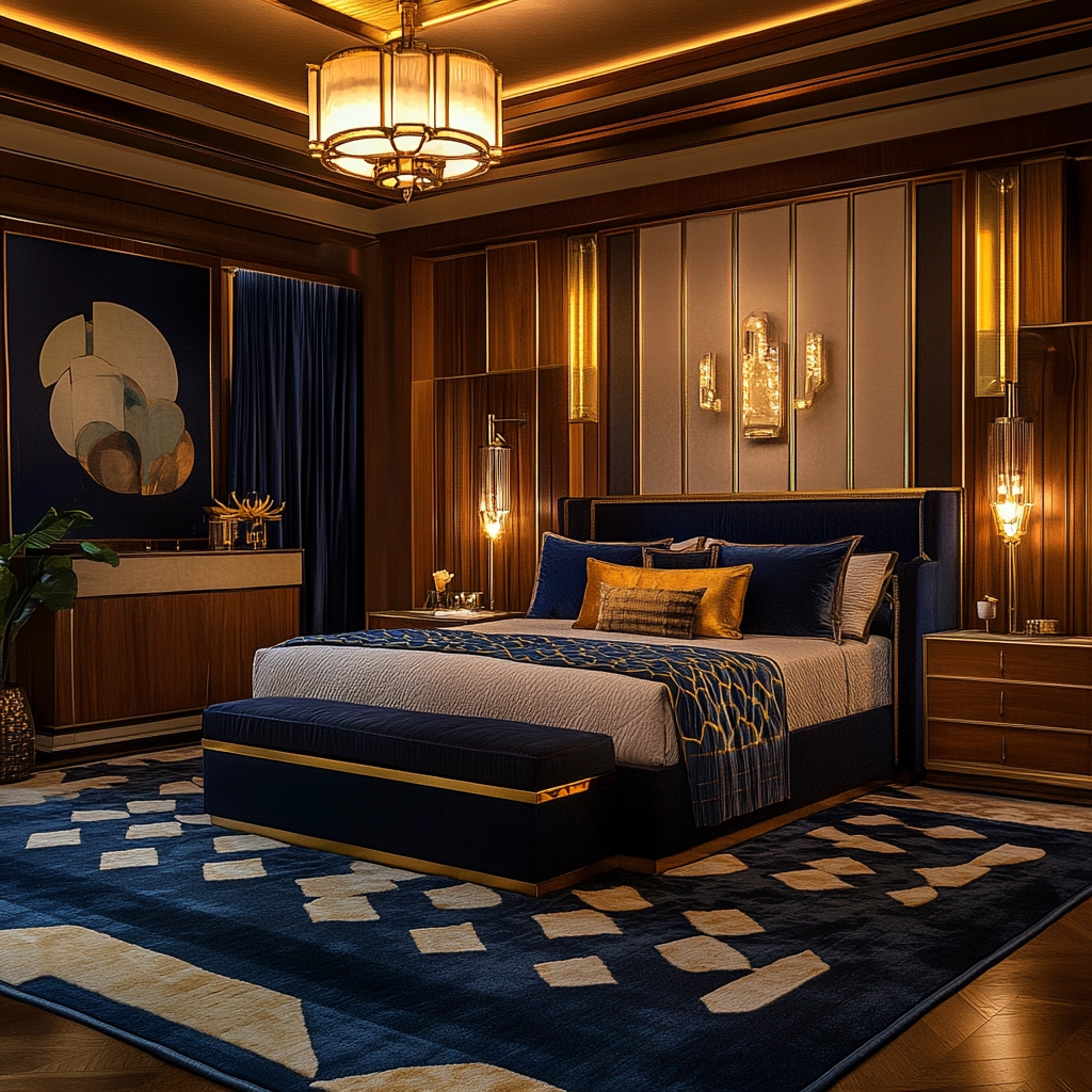 navy rug bedroom 62