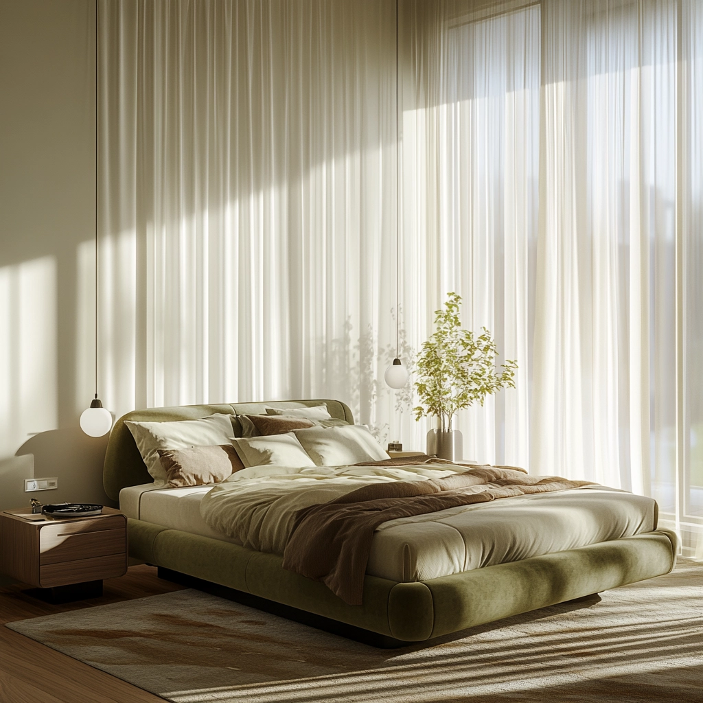 olive green and beige bedroom 4