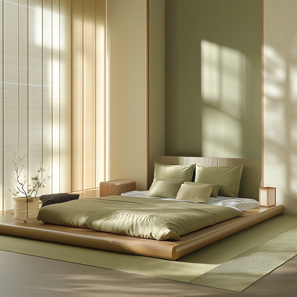 olive green and beige bedroom 71