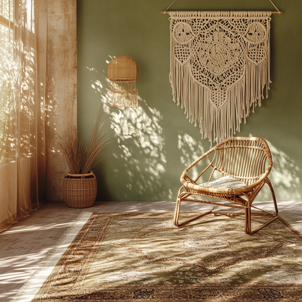 olive green and beige bedroom 8
