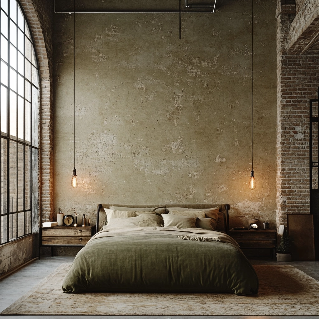 olive green beige bedroom 15