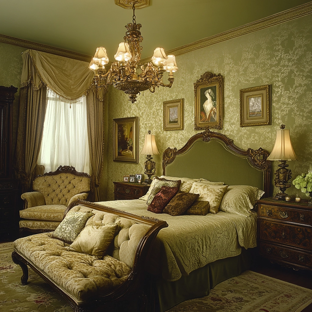 olive green beige bedroom 19