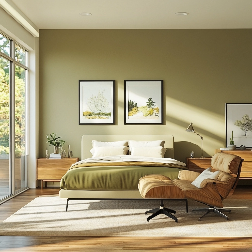 olive green beige bedroom 21