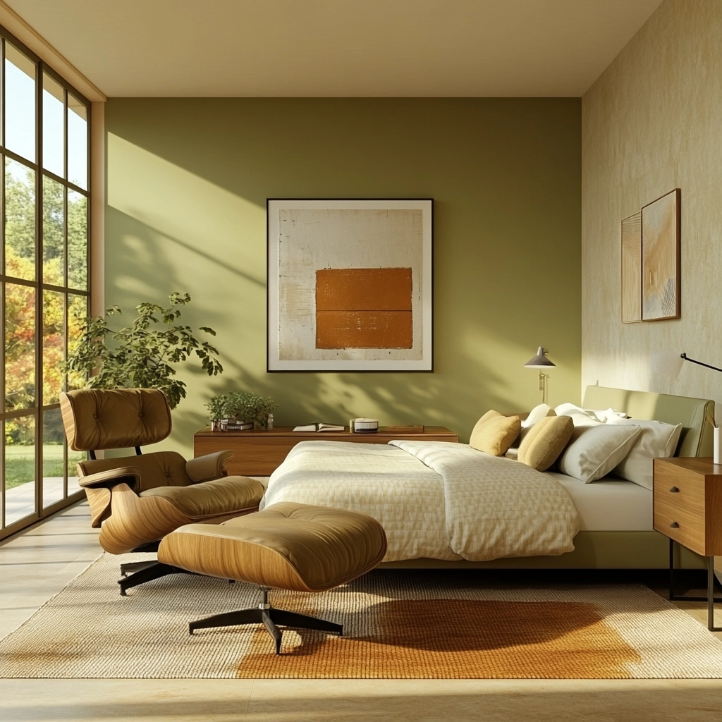 olive green beige bedroom 23