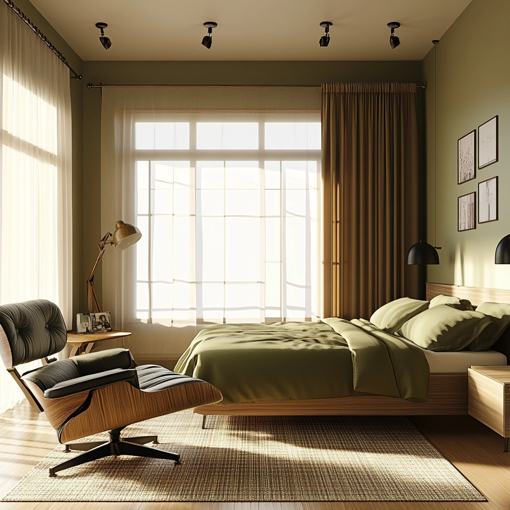 olive green beige bedroom 24
