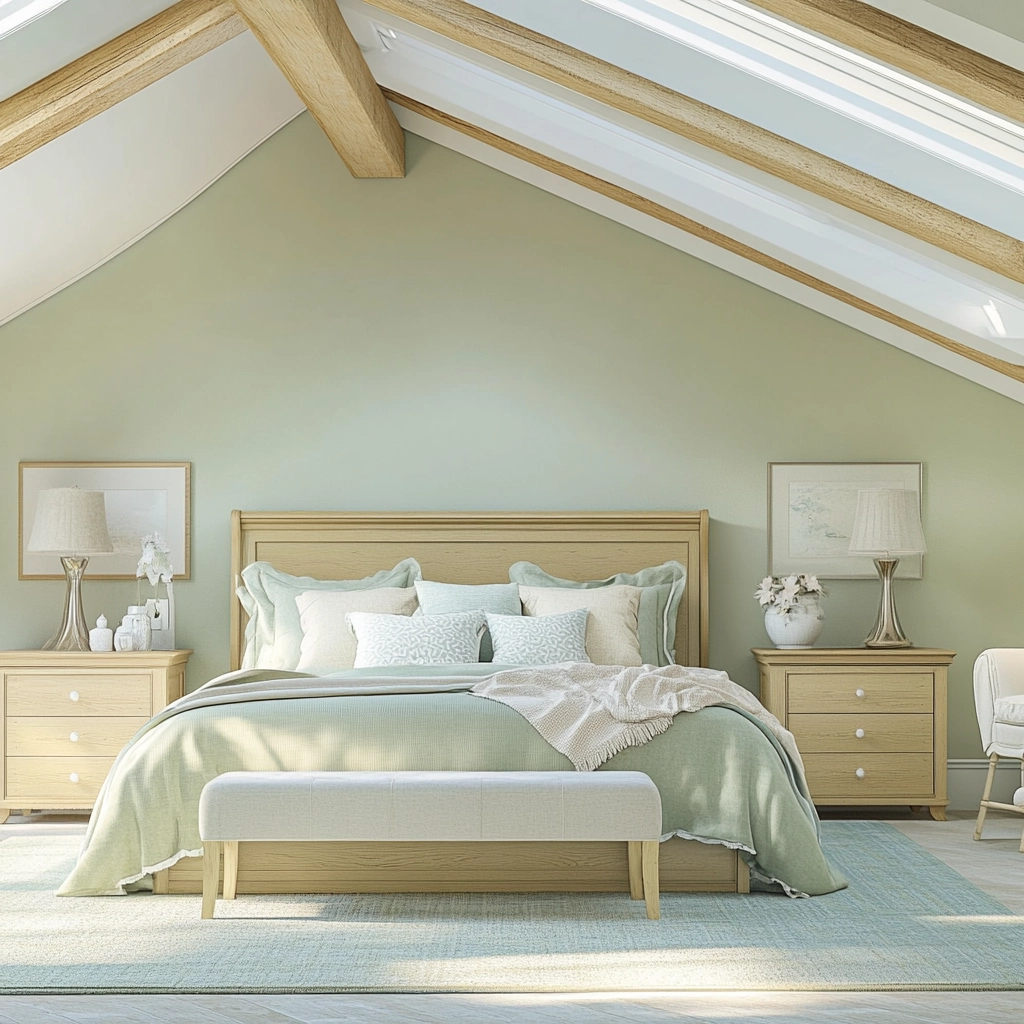 olive green beige bedroom 25