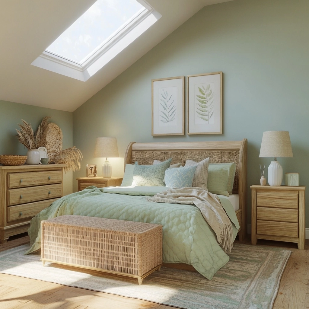 olive green beige bedroom 26