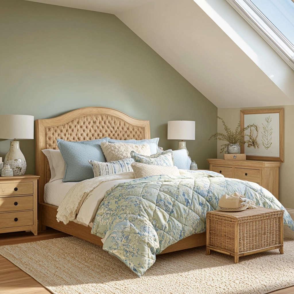 olive green beige bedroom 27