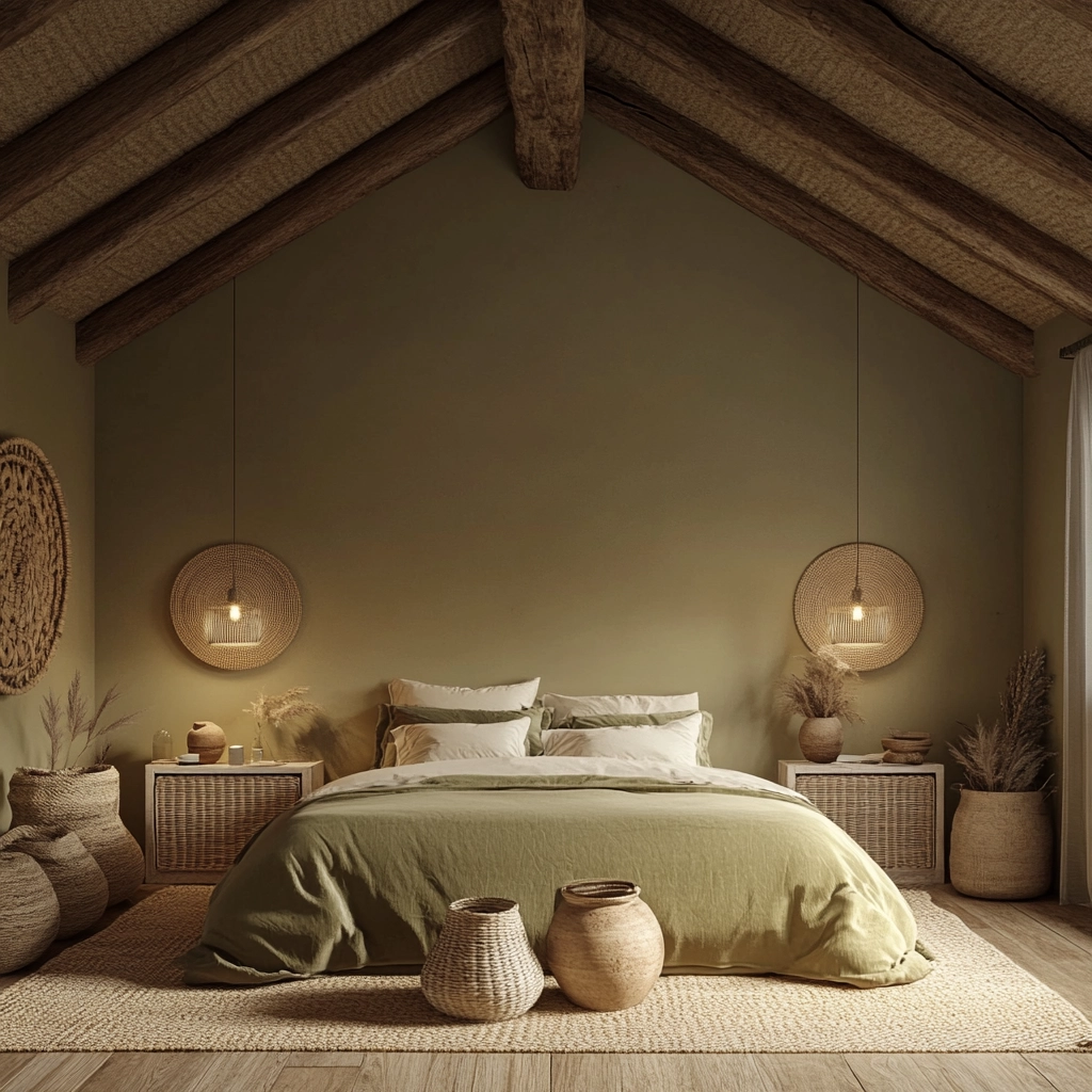 olive green beige bedroom 30
