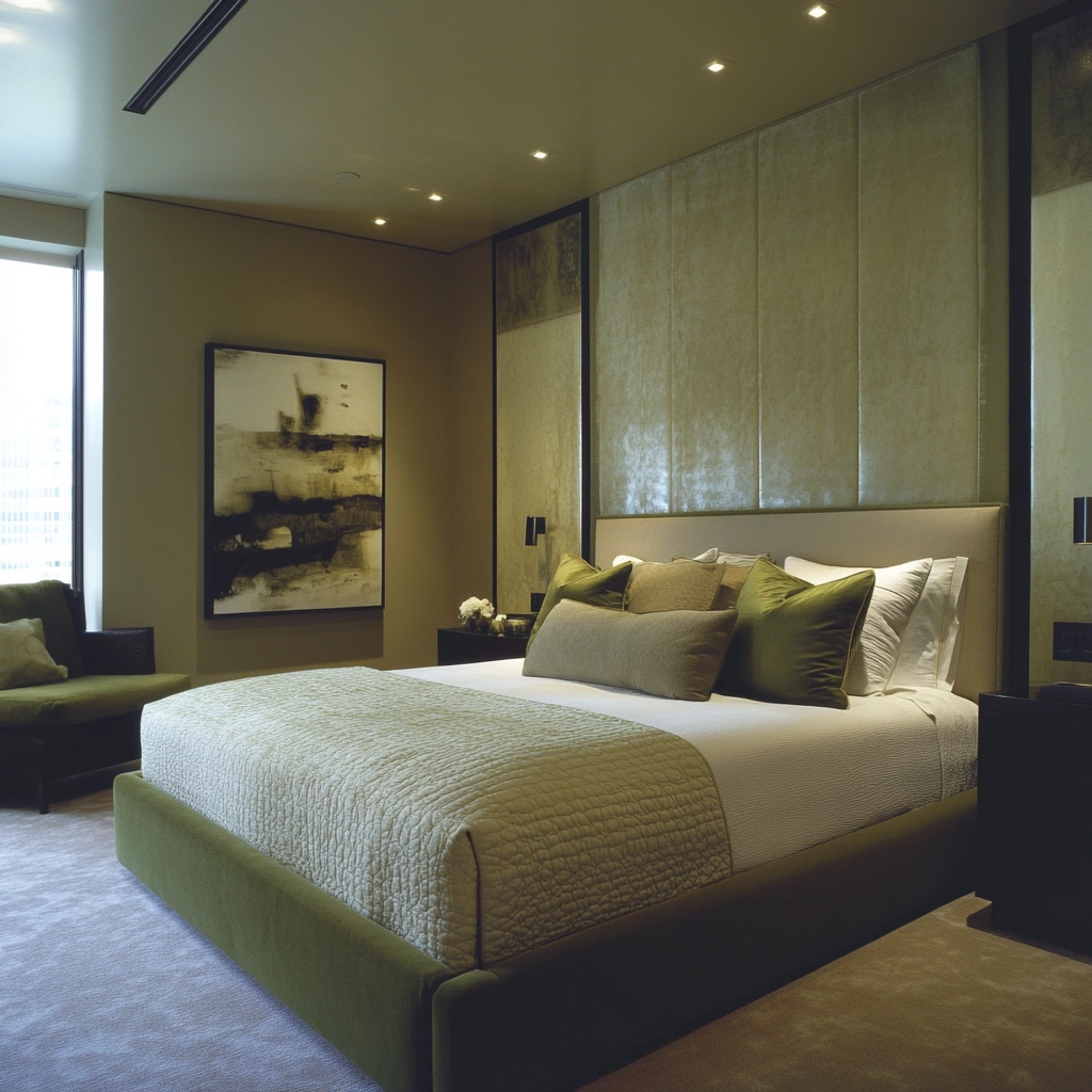 olive green beige bedroom 39