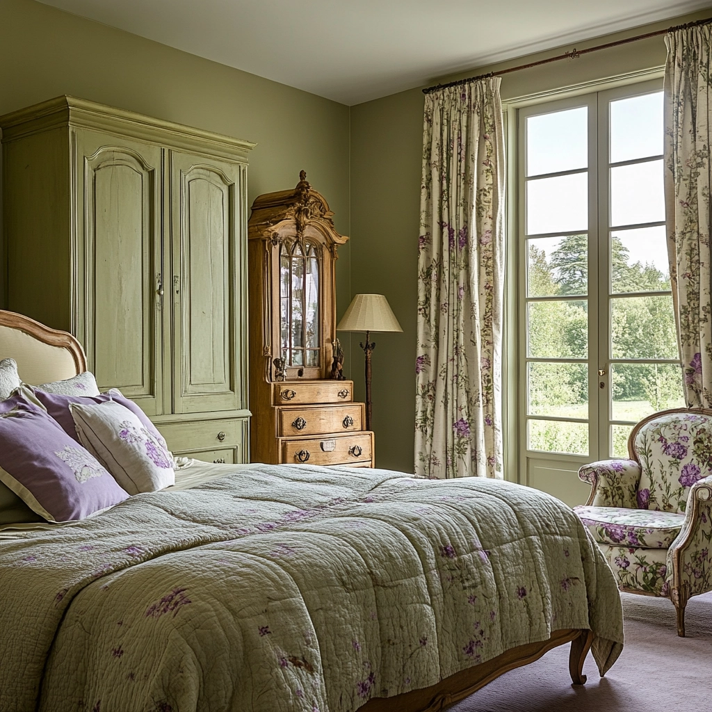 olive green beige bedroom 42