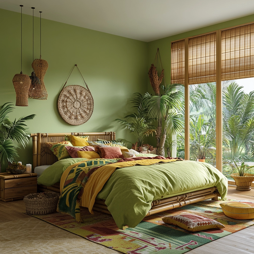 olive green beige bedroom 45