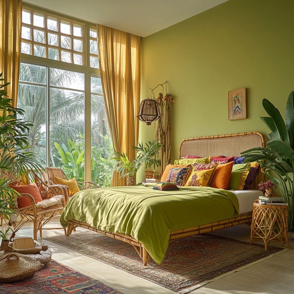 olive green beige bedroom 46