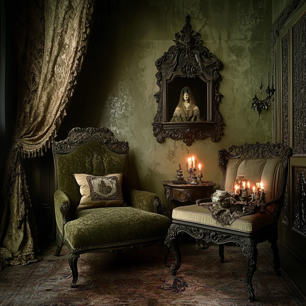olive green beige bedroom 51