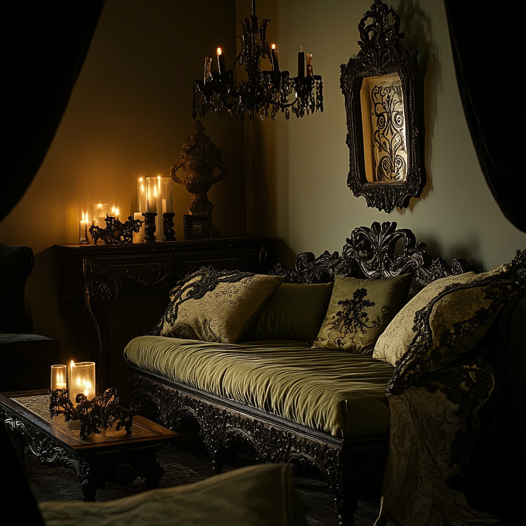 olive green beige bedroom 52