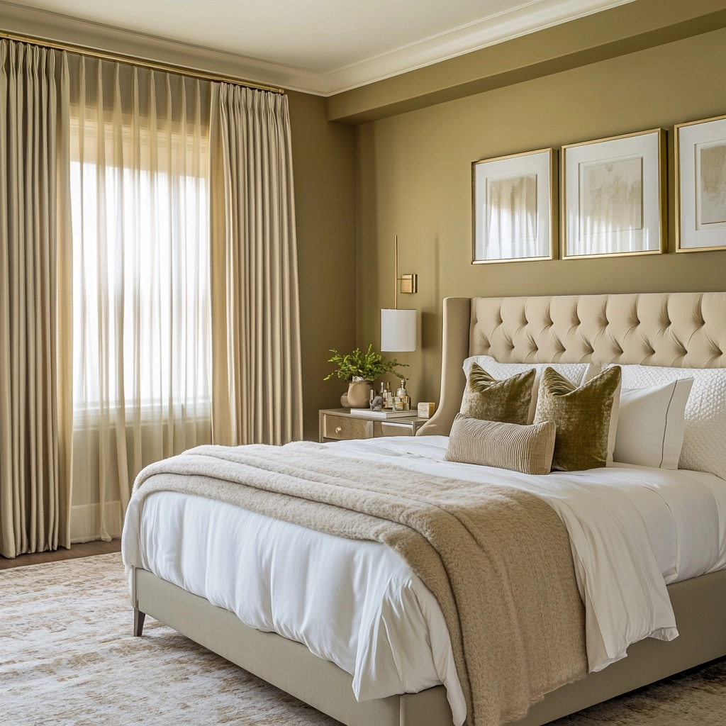 olive green beige bedroom 54