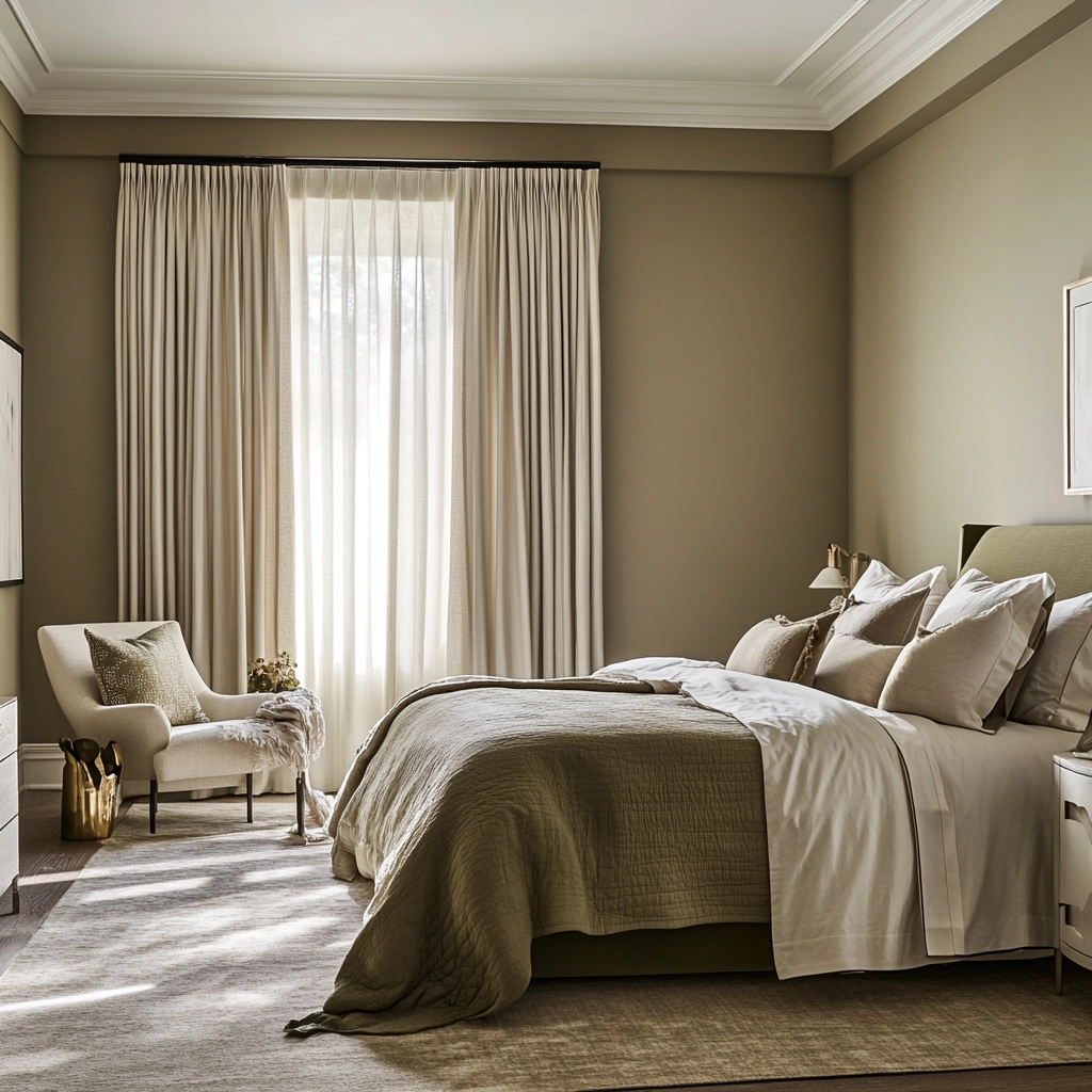 olive green beige bedroom 56
