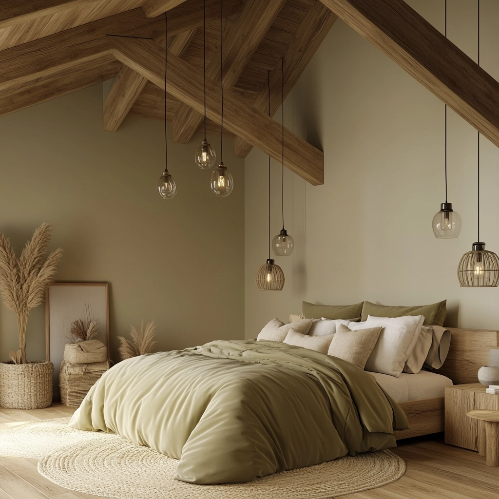 olive green beige bedroom 62