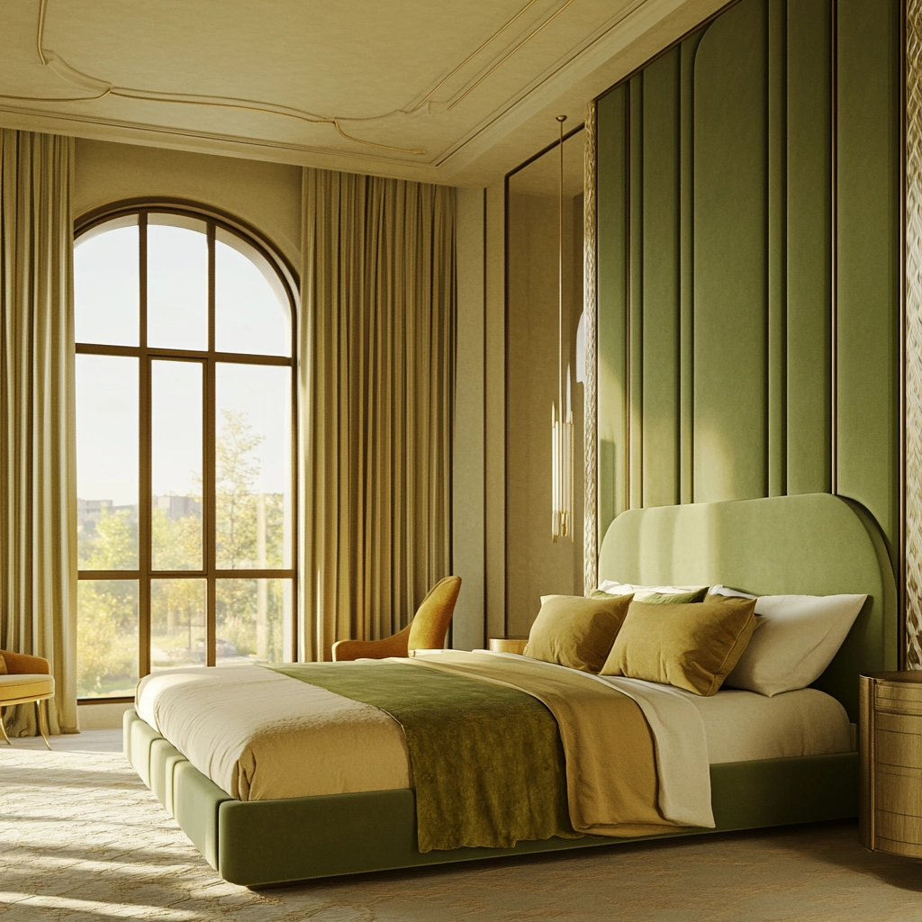 olive green beige bedroom 66