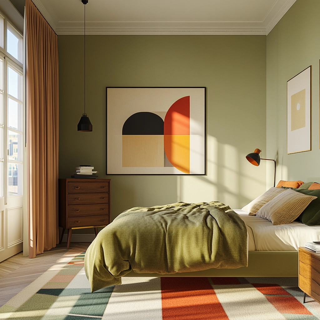 olive green beige bedroom 74